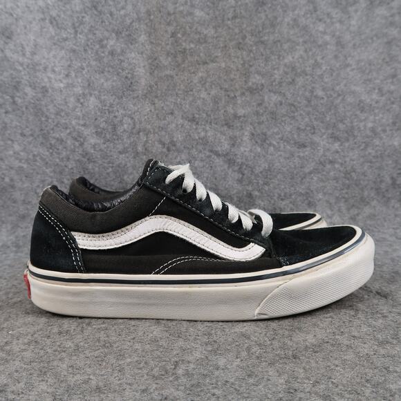 Vans Shoes Womens 5.5 Sneakers Old Skool Skate Casual Suede Canvas Black Lace Up - Picture 1 of 11